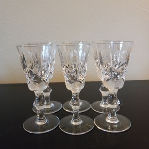 Vintage Cross & Olive Liquor Glasses